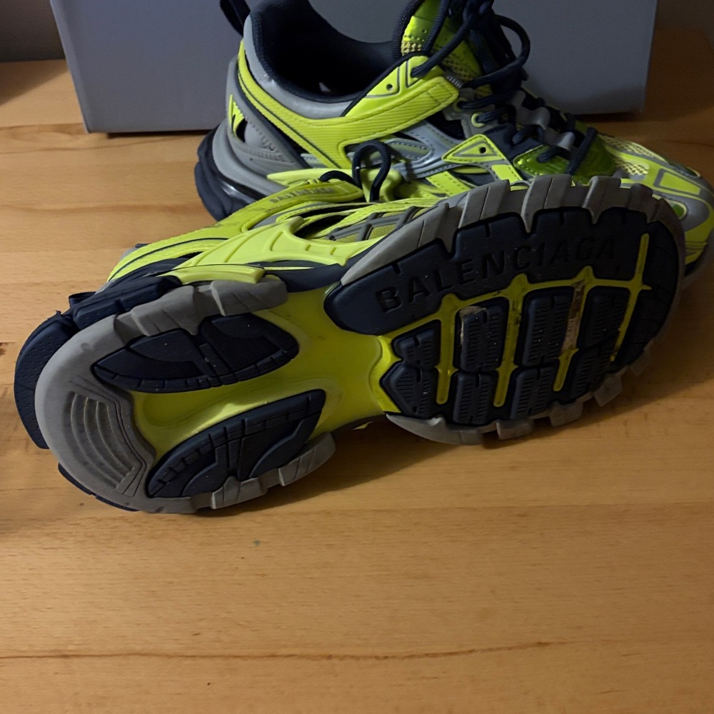 Balenciaga Vibrant Yellow and Gray Track 2 Athletic Shoes Sz 10 w/box - Picture 2 of 6
